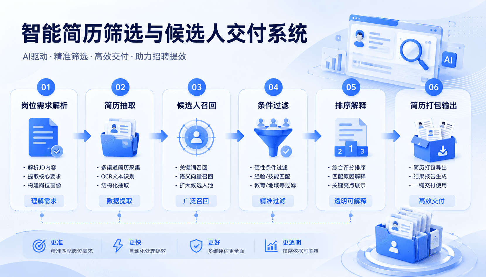 智能简历筛选与候选人交付系统